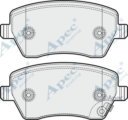 APEC BRAKING Bremžu uzliku kompl., Disku bremzes PAD1664